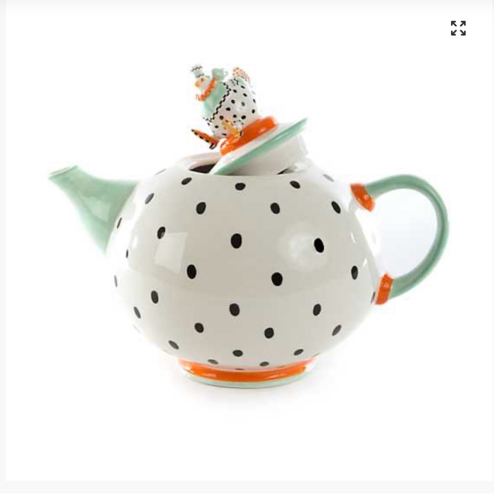 🎉Host Pick🎉Patience Brewster by MacKenzie-Childs Speckled Chicken Teapot